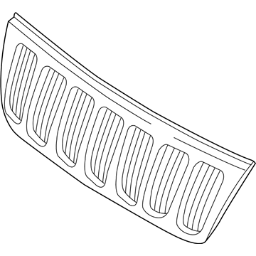 Mopar 1DF491FGAB Radiator Grille 1DF491FGAB Mopar Radiator Grille Illustration 1 of 1