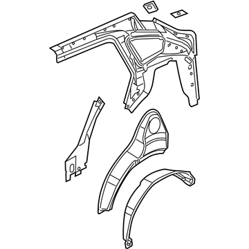 5183910AB Mopar Quarter Inner Panel Illustration 1 of 1