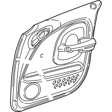 1CP721DAAA Mopar Front Door Panel Illustration 1 of 1