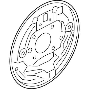 68261717AA Mopar Brake Backing Plate Illustration 1 of 1