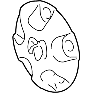 52013653AA Mopar Silver Center Cap Wheel Rim Illustration 1 of 1