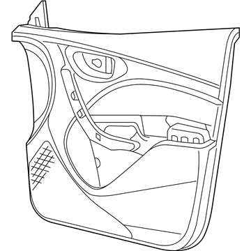 Mopar 5MY521X9AC Front Door Trim Panel 5MY521X9AC Mopar Front Door Trim Panel Illustration 1 of 1