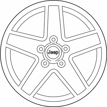 Mopar YX88MA8AB Aluminum Wheel YX88MA8AB Mopar Aluminum Wheel Illustration 1 of 1
