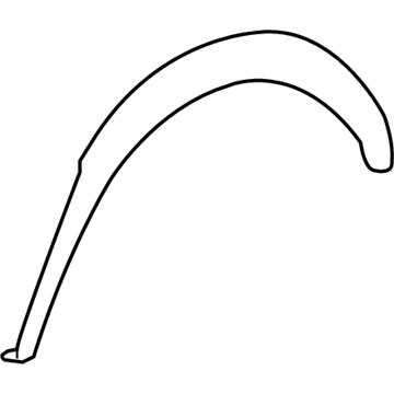 1HE93XDVAA Mopar Wheel Opening Flare Molding Illustration 1 of 1
