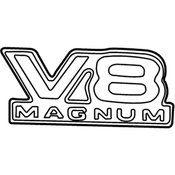 55296307AB Mopar NAMEPLATE-Door Illustration 1 of 1