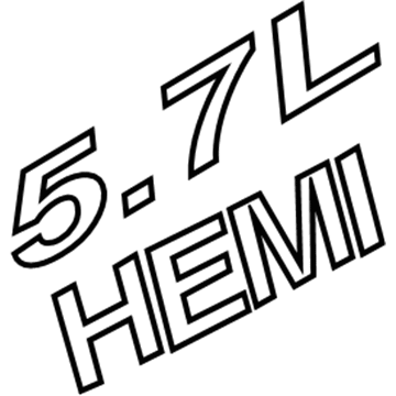 55157454AA Mopar NAMEPLATE-HEMI Illustration 1 of 1