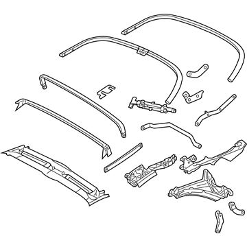 5140983AA Mopar FRAMEASSY-Convertible Top Illustration 1 of 1