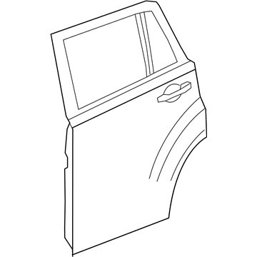 Mopar 68079385AF Rear Door 68079385AF Mopar Rear Door Illustration 1 of 1