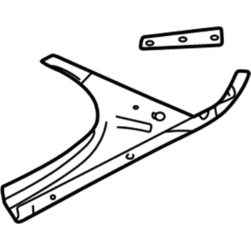 4878721AD Mopar Bracket-Quarter Outer Panel Drain R Illustration 1 of 1