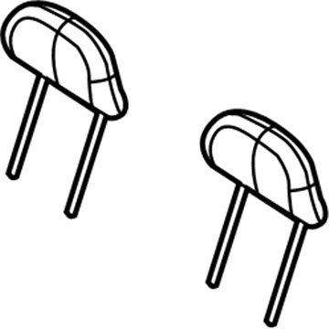 Mopar 1HU601DVAA Second Row Headrest 1HU601DVAA Mopar Second Row Headrest Illustration 1 of 1