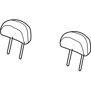 1CX631D5AA Mopar HEADREST-Rear Illustration 1 of 1