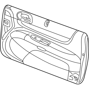 RU231T5AJ Mopar Door Trim Front Panel Illustration 1 of 1