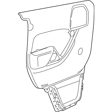 1PJ12DX9AA Mopar Rear Door Trim Panel Illustration 1 of 1