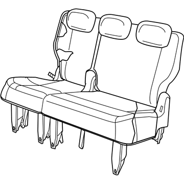 Mopar 1CF571VSAA Rear Seat 1CF571VSAA Mopar Rear Seat Illustration 1 of 1