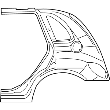 5066400AH Mopar Body Side Aperture Rear Panel Illustration 1 of 1