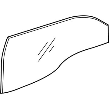 68068666AD Mopar Front Door Glass Illustration 1 of 1