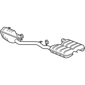 68068334AA Mopar Exhaust Muffler And Resonator Illustration 1 of 1