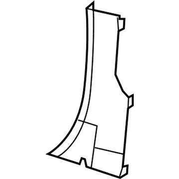 Mopar 1EB80DK2AA C Pillar Panel 1EB80DK2AA Mopar C Pillar Panel Illustration 1 of 1