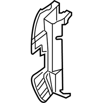Mopar 4806249AA Radiator Side Air Seal 4806249AA Mopar Radiator Side Air Seal Illustration 1 of 1