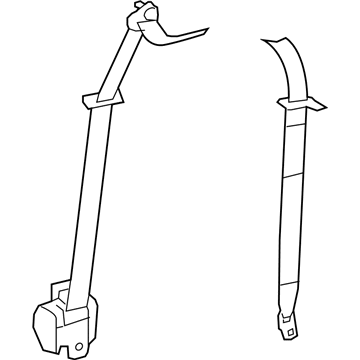 XS411D1AE Mopar Front Seat Belt Buckle-Retractor Assembly Left Illustration 1 of 1