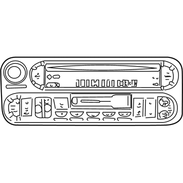 56038623AF Mopar Am/Fm With Cd And Cassette Radio Illustration 1 of 1