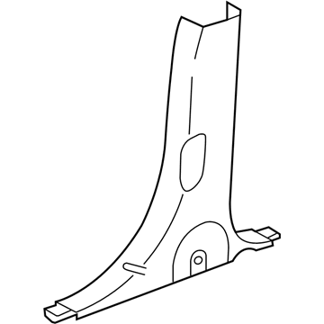 Mopar TW31XDVAD B Pillar Lower Trim Panel TW31XDVAD Mopar B Pillar Lower Trim Panel Illustration 1 of 1