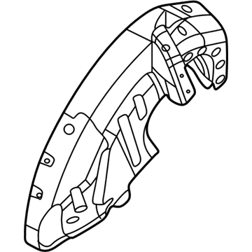 Mopar 5074095AG Rear Wheelhouse Panel 5074095AG Mopar Rear Wheelhouse Panel Illustration 1 of 1