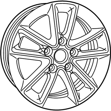 Mopar 5LN63DD5AC Aluminum Wheel 5LN63DD5AC Mopar Aluminum Wheel Illustration 1 of 1