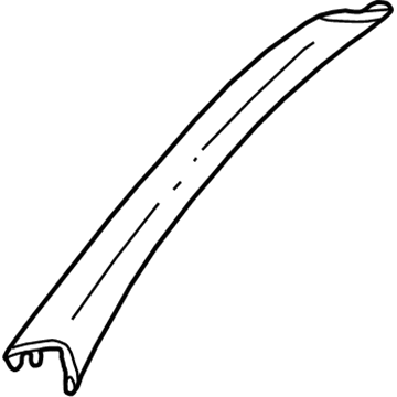 Mopar TF22DW1AF Windshield Garnish Molding TF22DW1AF Mopar Windshield Garnish Molding Illustration 1 of 1