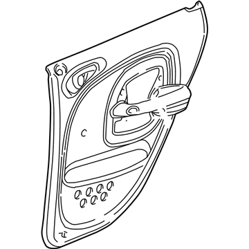 1ES861KAAB Mopar Rear Door Trim Panel Illustration 1 of 1