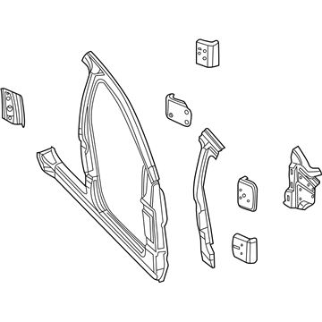 68004529AC Mopar Body Side Aperture Front Panel Illustration 1 of 1