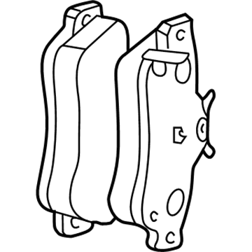 5135543AB Mopar Rear Disc Brake Pad Illustration 1 of 1