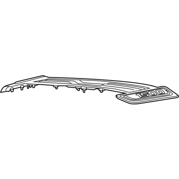 68402891AB Mopar Bezel-Hood Illustration 1 of 1