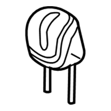 Mopar 1UK56HL1AA Rear Headrest 1UK56HL1AA Mopar Rear Headrest Illustration 1 of 1