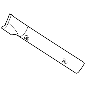 1CF70DX9AC Mopar Windshield Garnish Molding Illustration 1 of 1