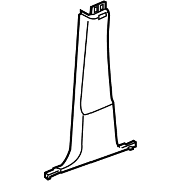 Mopar 5HP38ZJ8AA B Pillar Lower Trim Panel 5HP38ZJ8AA Mopar B Pillar Lower Trim Panel Illustration 1 of 1