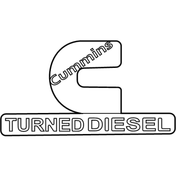 68358491AA Mopar Front Fender Nameplate Illustration 1 of 1