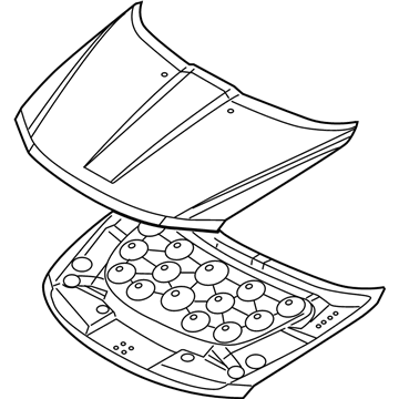 5076777AE Mopar Hood Panel Illustration 1 of 1