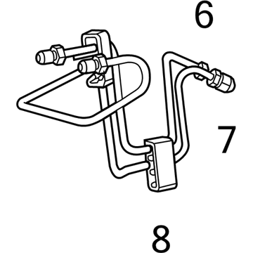68166423AA Mopar Master Cylinder To HCU Tube Assembly Illustration 1 of 1