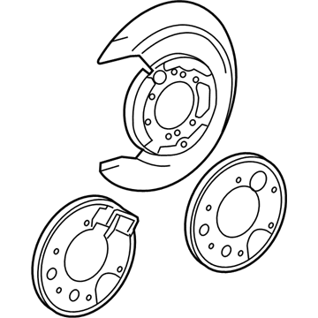5139222AA Mopar Brake Backing Plate Illustration 1 of 1