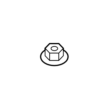 6511458AA Mopar Hexagon Flange Lock Nut Illustration 1 of 1
