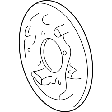 Mopar 5010013AA Brake Backing Plate 5010013AA Mopar Brake Backing Plate Illustration 1 of 1