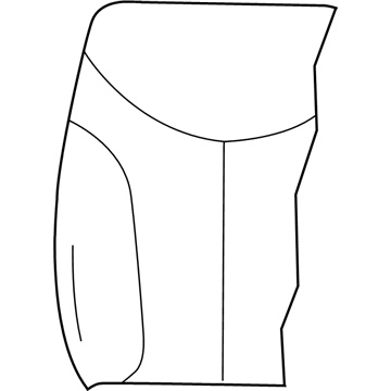 Mopar 1JE851S3AA Front Seat Back Cover 1JE851S3AA Mopar Front Seat Back Cover Illustration 1 of 1