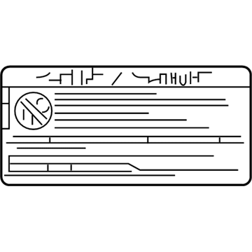 Mopar 5096859AA Air Bag Warning Label 5096859AA Mopar Air Bag Warning Label Illustration 1 of 1