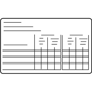 68022059AA Mopar Label-Tire Pressure Illustration 1 of 1