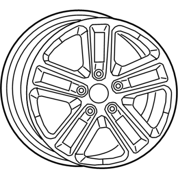 Mopar 5VH242A7AA Aluminum Wheel 5VH242A7AA Mopar Aluminum Wheel Illustration 1 of 1