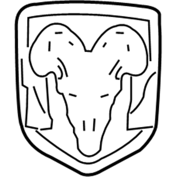 68006601AA Mopar NAMEPLATE-Ram Head Illustration 1 of 1