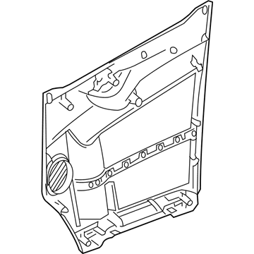 Mopar 1HE36XDVAA Front Door Panel 1HE36XDVAA Mopar Front Door Panel Illustration 1 of 1