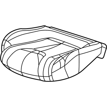 Mopar 5LP11DX9AA Front Seat Cushion Cover 5LP11DX9AA Mopar Front Seat Cushion Cover Illustration 1 of 1