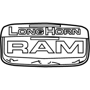 68083799AA Mopar Tailgate Nameplate Illustration 1 of 1